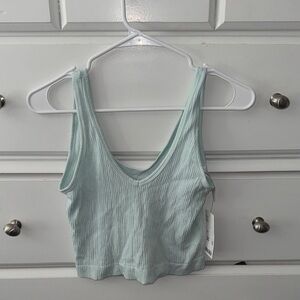 Urban Outfitters Light Blue Ribbed Tank Top